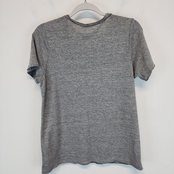 Chaser Whiskey Graphic Shirt Size M Heather Gray Round Neck Raw Hems Lightweight - Picture 2 of 9